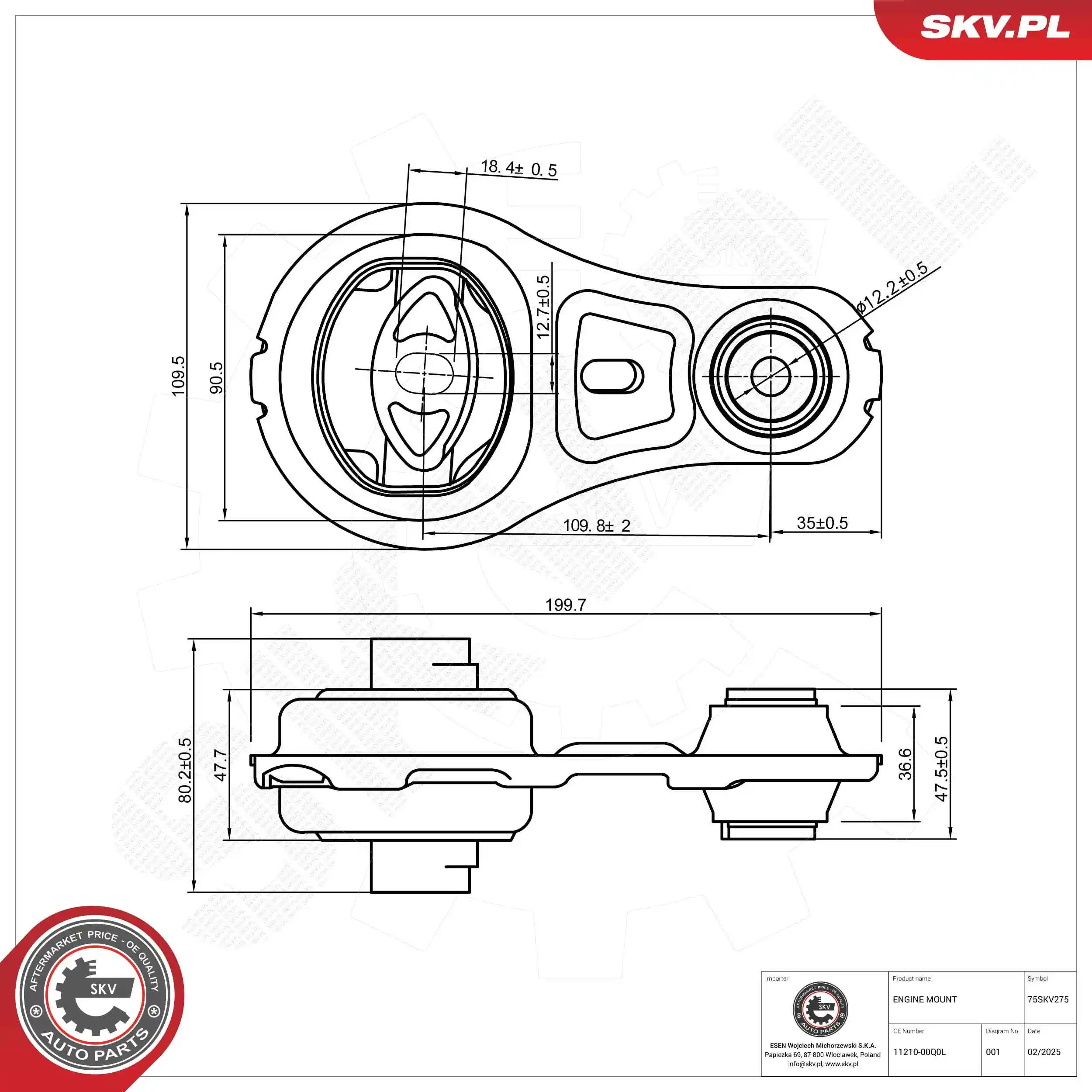 Mounting, engine